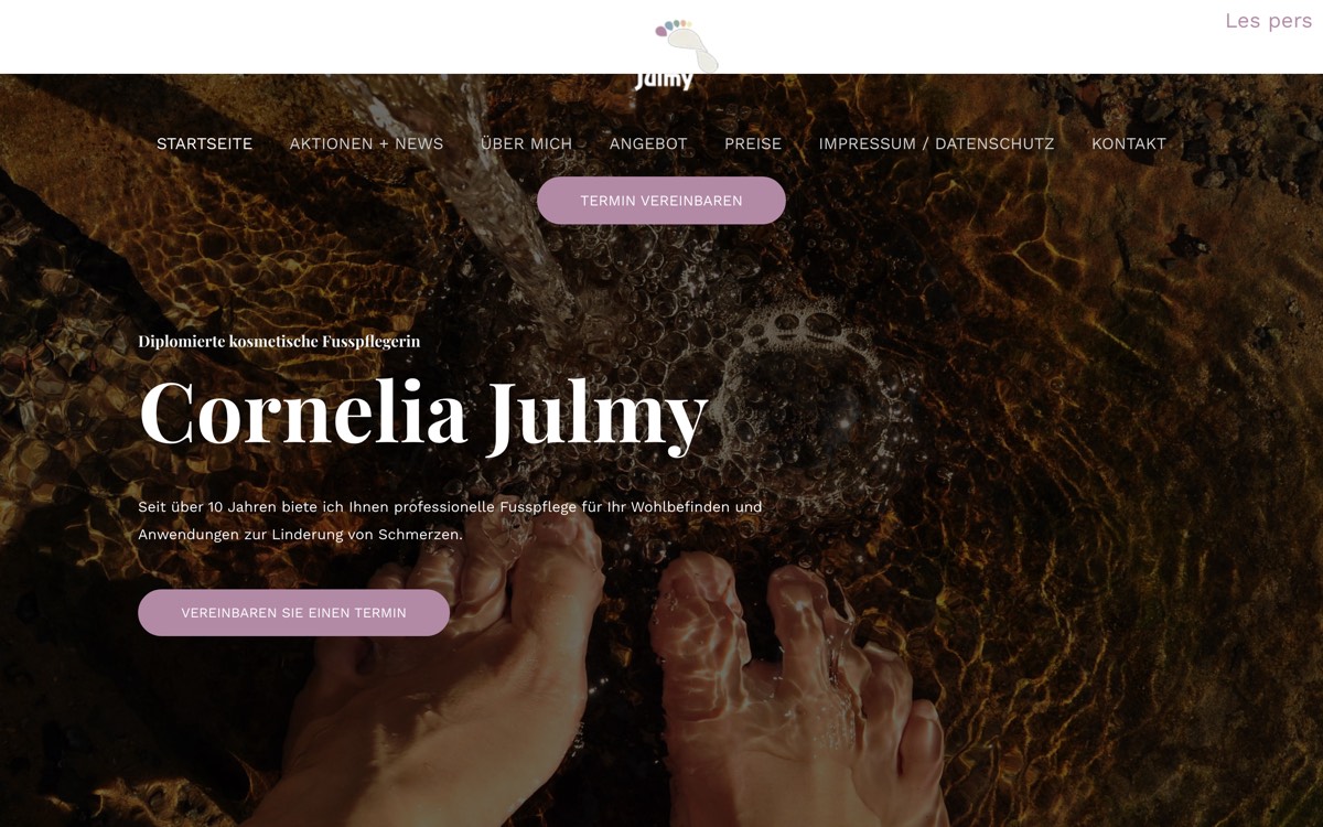 Screenshot fusspflege-julmy.ch