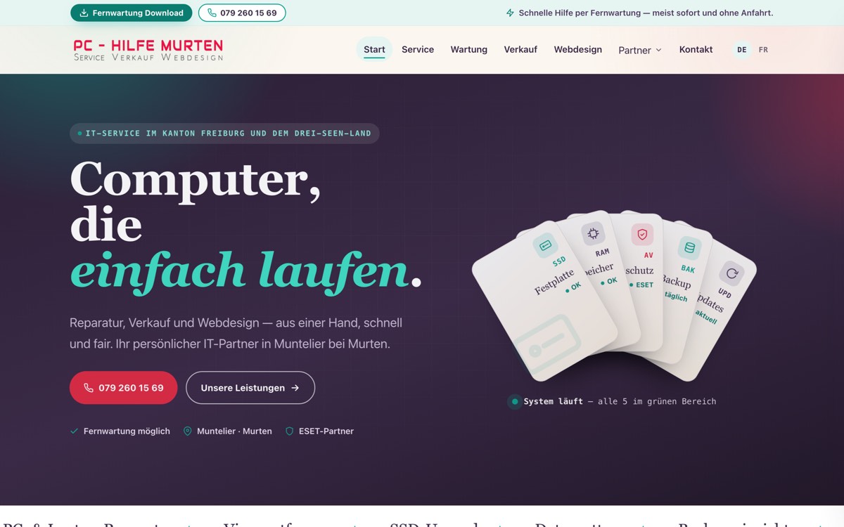 Screenshot pchm.ch